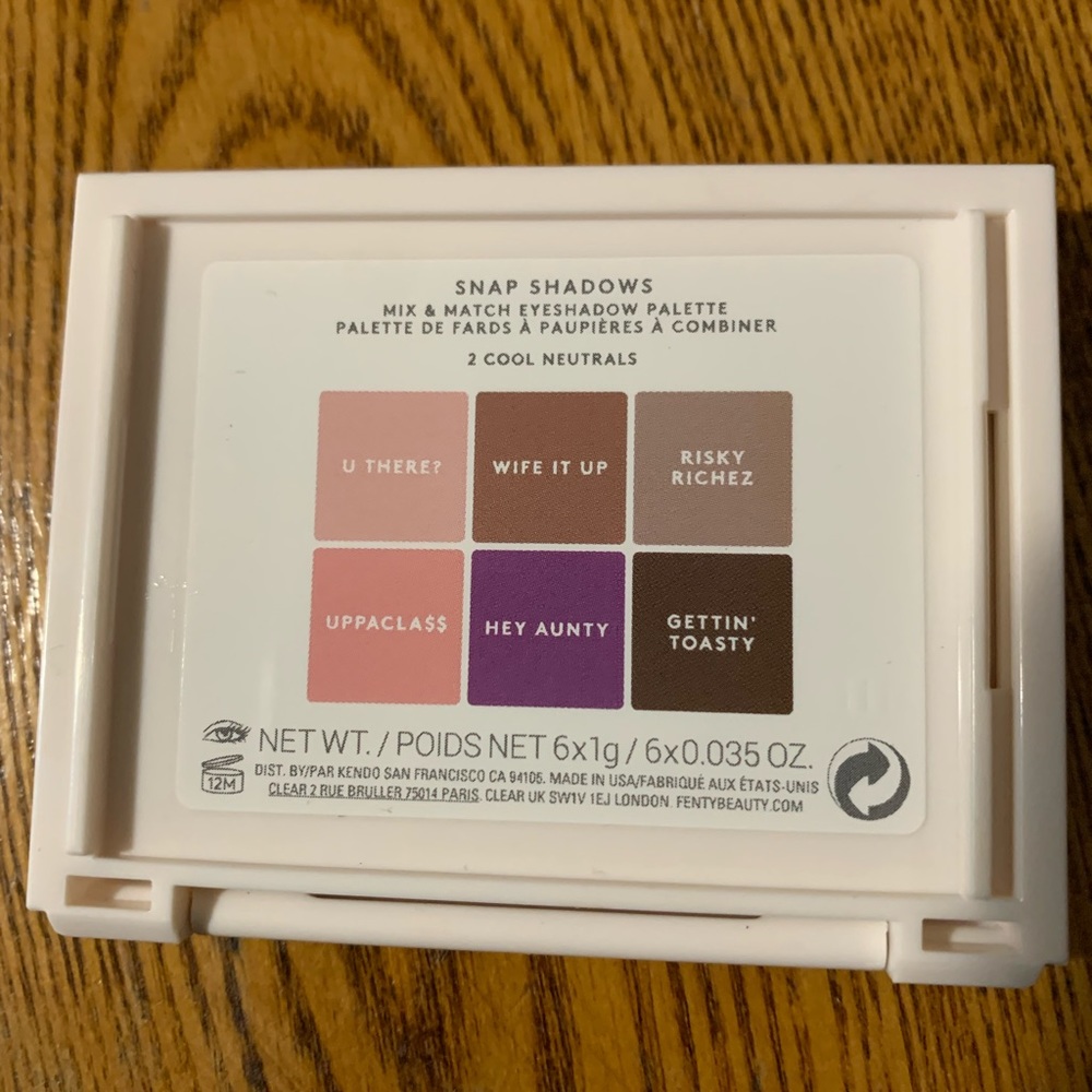 6 eyeshadow palette from fenty. Gorgeous mauve/purple/brown shades - Picture 5 of 5
